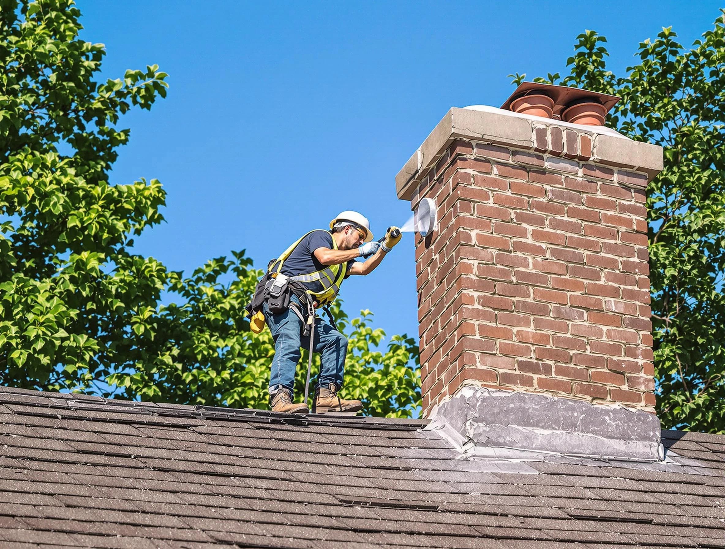 Needham Chimney Sweep performing an inspection with advanced tools in Needham, MA