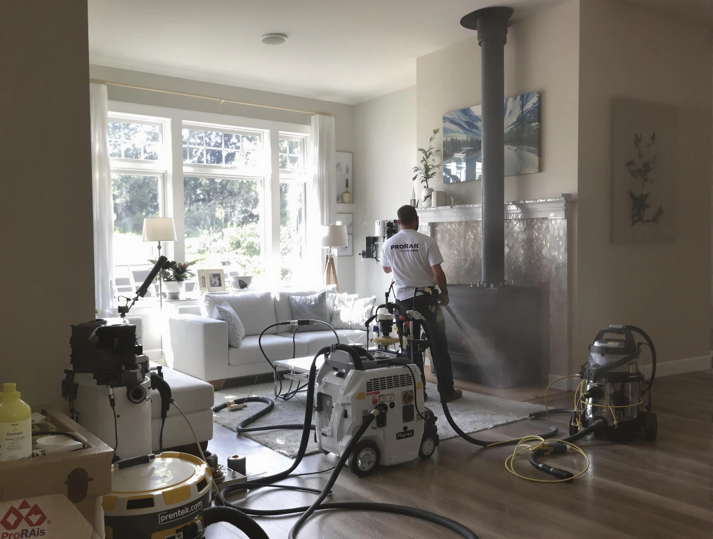 Soot removal service by Needham Chimney Sweep for a fireplace in Needham, MA