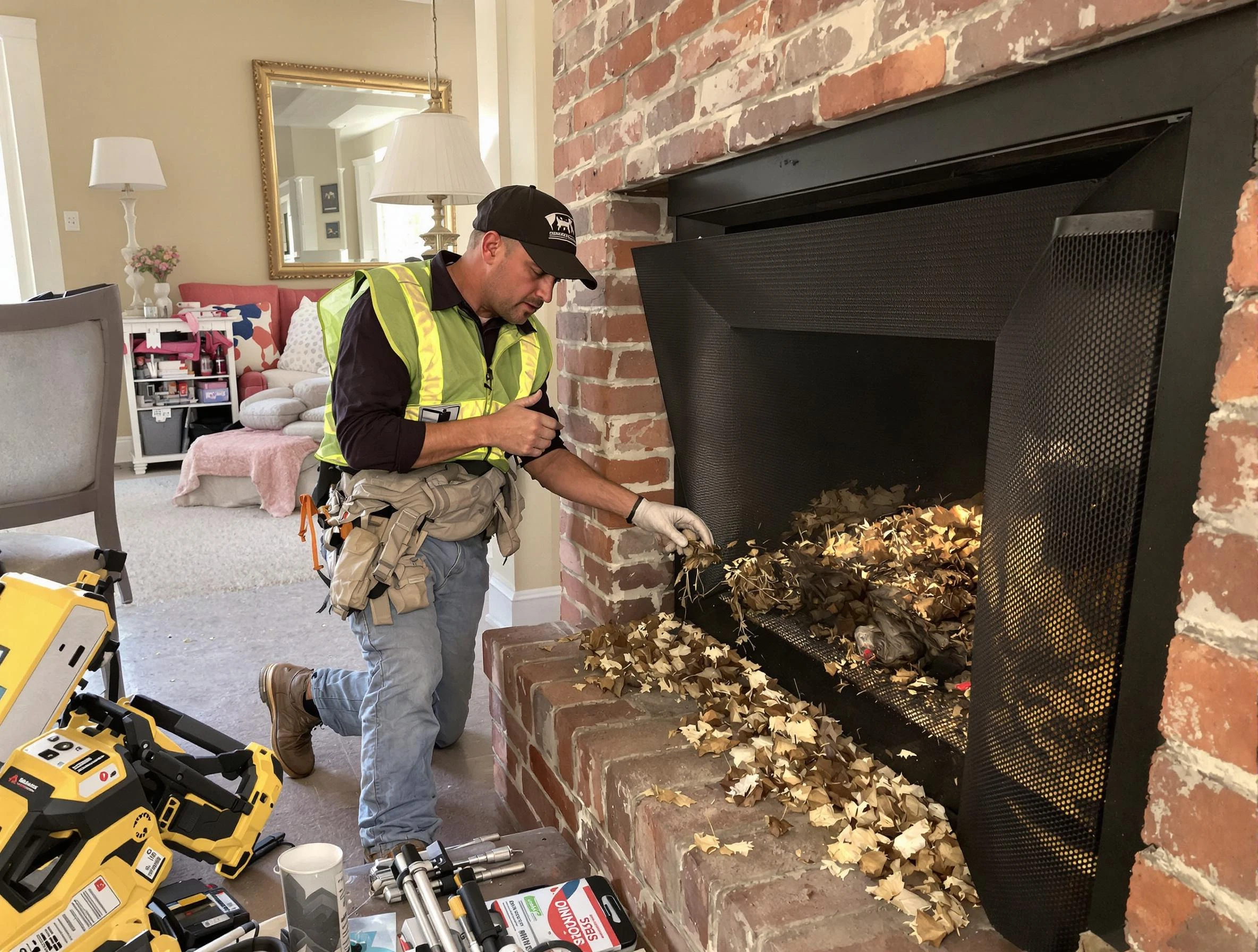 Safe screening installation by Needham Chimney Sweep in Needham, MA